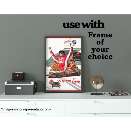Original Kimi Poster A3 | Kimi Raikonen the last Ferrari chamipion