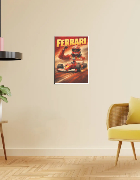 Ferrari 2004 | M.Schumacher Era Crayon Style A3 Poster