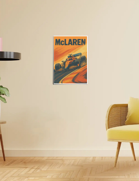 McLaren F1 A3 Poster | Crayon Stroke Print