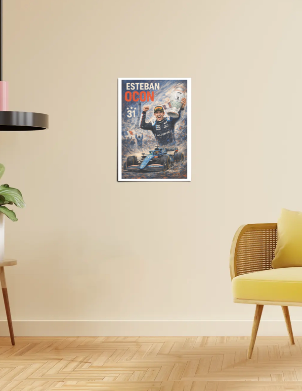 Esteban Ocon A3 Poster | Maiden F1 Win