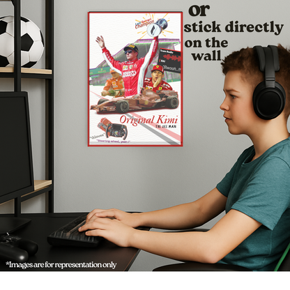 Original Kimi Poster A3 | Kimi Raikonen the last Ferrari chamipion