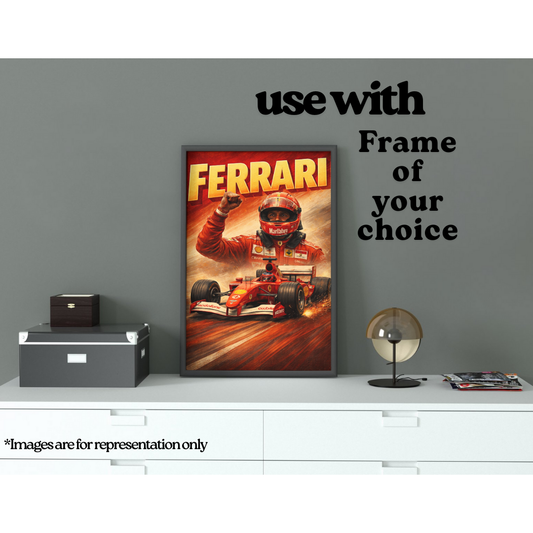 Ferrari 2004 | M.Schumacher Era Crayon Style A3 Poster
