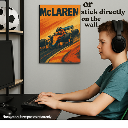 McLaren F1 A3 Poster | Crayon Stroke Print