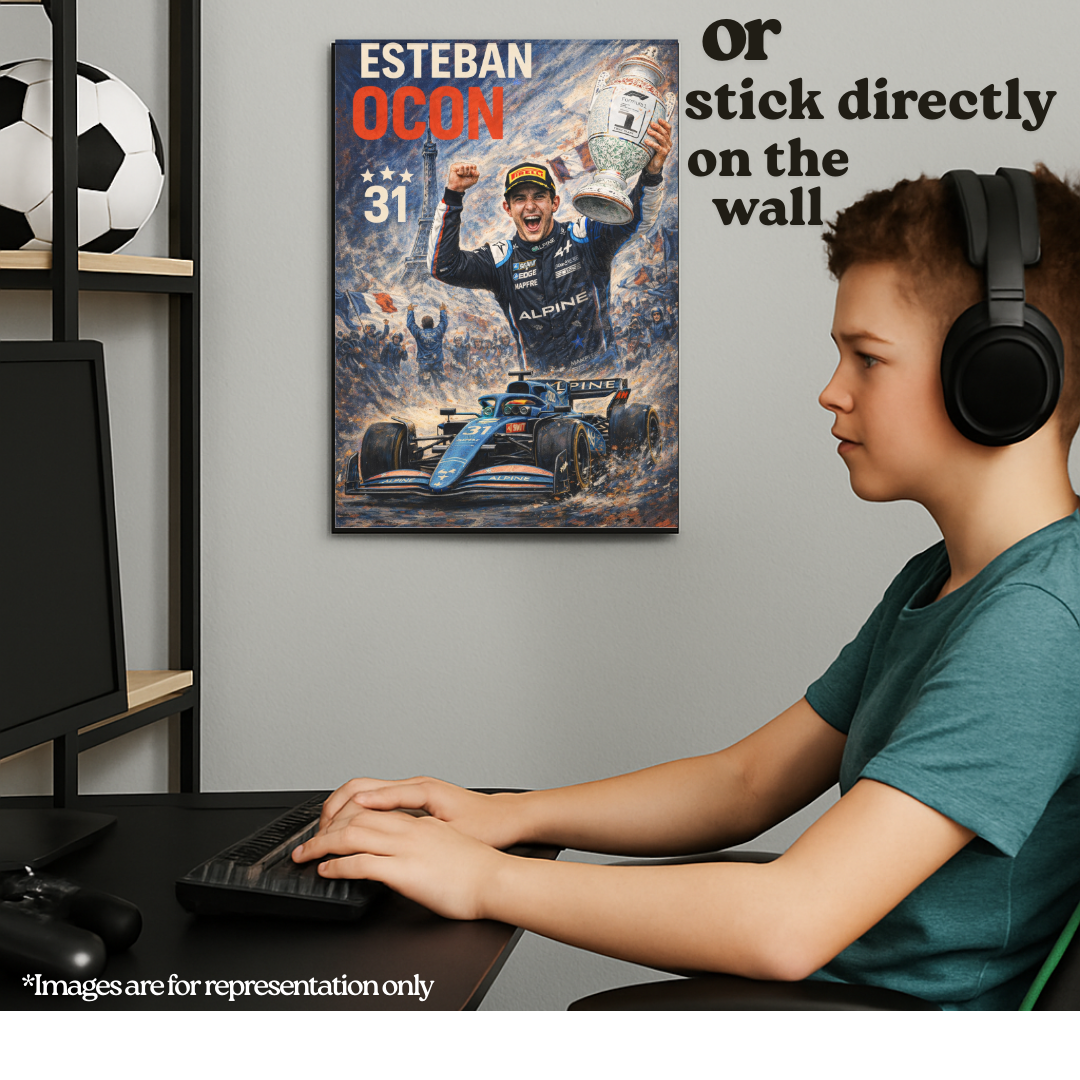 Esteban Ocon A3 Poster | Maiden F1 Win