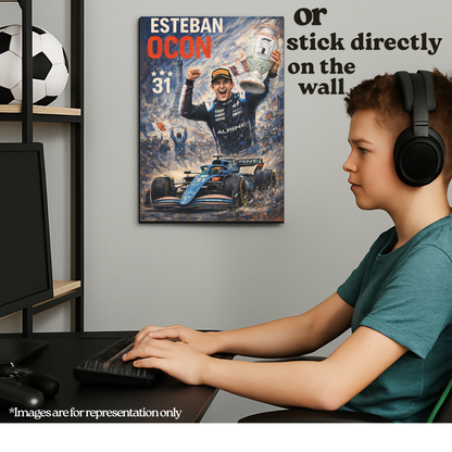 Esteban Ocon A3 Poster | Maiden F1 Win